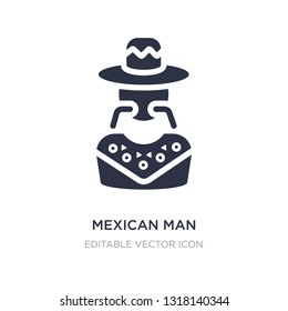 mexican man icon on white background. Simple element illustration from Social media marketing concept. mexican man icon symbol design.