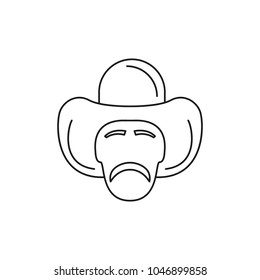 Mexican man icon, outline style