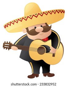 Mexican man playing the guitar.