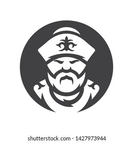Mexican man in sombrero Vector silhouette sign