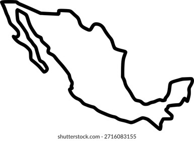 Mapa mexicano aislado icono signo, símbolo, Vector, arte