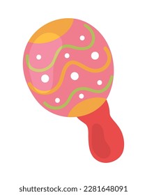 mexican maraca icon isolated design