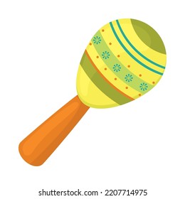 Mexikanische Maraca-Symbol auf weißem Hintergrund