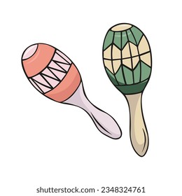 Mexican maracas icon, music and instrument, sound sign vector graphics on a white background.