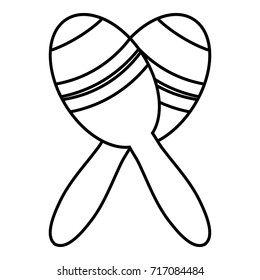Mexican maracas icon. Outline illustration of mexican maracas vector icon for web design isolated on white background