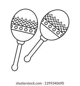 mexican maracas instrument icon