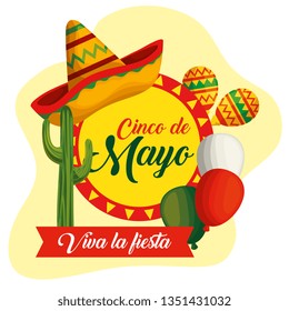 mexican mexican with maracas and label decoration