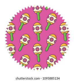 Mexican maracas pattern