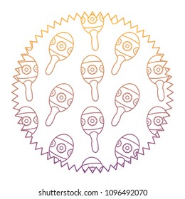 Mexican maracas pattern