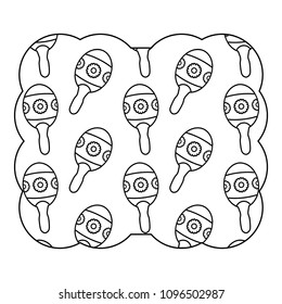 Mexican maracas pattern