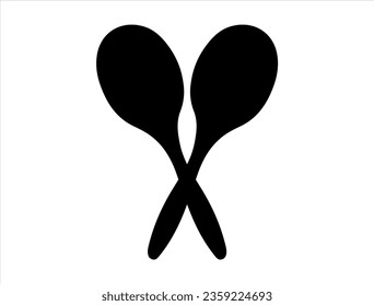 Mexican maracas silhouette vector art