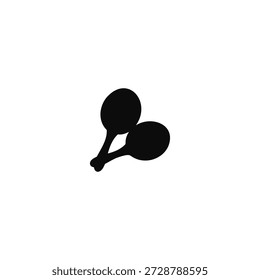 Mexikanische Maracas Silhouette Vektor flache Illustration Design.