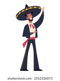 mexicano mariachi personagem isolado design