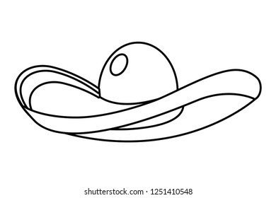 mexican mariachi hat cartoon