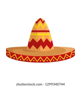 Mexican Hat Isolated Icon Stock Vector (Royalty Free) 1356508688