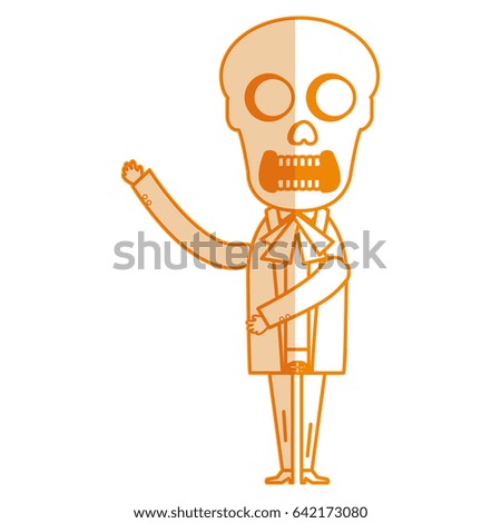 Mexican mariachi skull character
