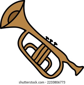 Mexican mariaci trumpet clipart vector