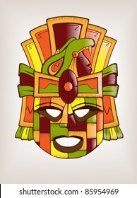 Mexican Mayan or Aztec Wooden Mask