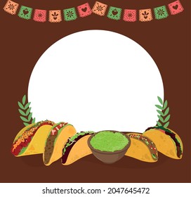mexican menu tacos and guacamole