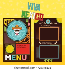 Mexican menu template