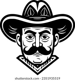 Mexikanisch - Minimalistisches und flaches Logo - Vektorgrafik