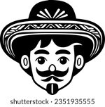 Mexican | Minimalist and Simple Silhouette - Vector illustration
