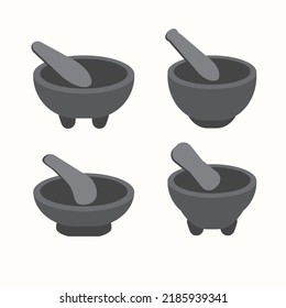 Mexican mortar and pestle design vector flat modern isolated illustration