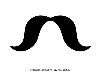 mexican moustache, cinco de mayo symbol, black vector Illustration