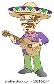 mexican musician; vector illustration; isolated