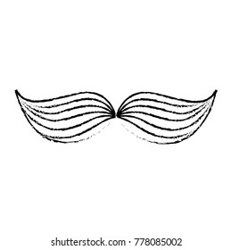 mexican mustache isolated icon