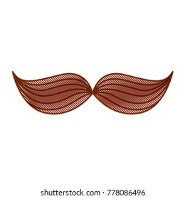 mexican mustache isolated icon