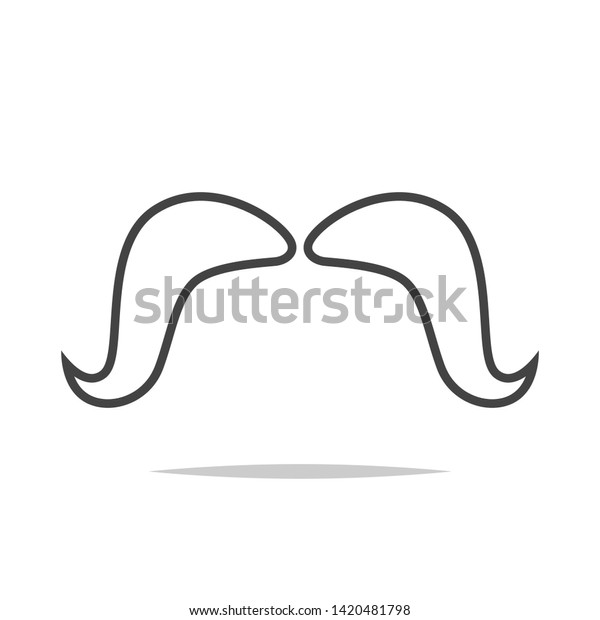 Mexican Mustache Line Icon Vector Isolated Stock Vector Royalty Free