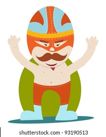 Mexican mustache wrestler