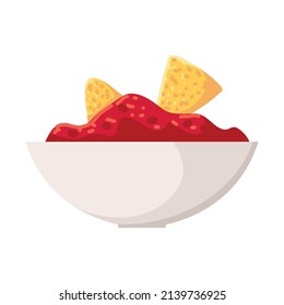 mexican nachos food icon flat