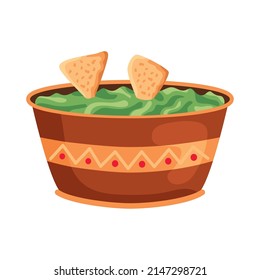 mexican nachos with guacamole icon