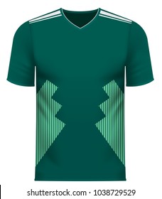 Mexican National Soccer Team Shirt In Generic Country Colors For Fan Apparel.