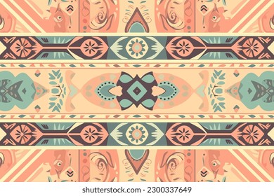 Mexican ornament tribal pattern. Abstract traditional folk ancient antique tribal ethnic graphic line. Ornate elegant luxury vintage retro style. Texture textile fabric ethnic Mexican patterns.