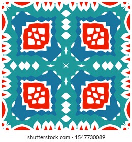 Mexican ornamental talavera ceramic. Collection of vector seamless patterns. Kitchen design. Red vintage backdrops for wallpaper, web background, towels, print, surface texture, pillows.