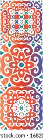 Mexican ornamental talavera ceramic. Collection of vector seamless patterns. Minimal design. Red vintage backdrops for wallpaper, web background, towels, print, surface texture, pillows.