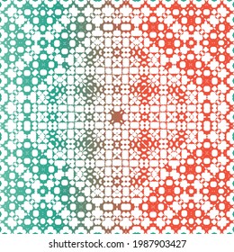 Mexican ornamental talavera ceramic. Original design. Vector seamless pattern illustration. Red vintage backdrop for wallpaper, web background, towels, print, surface texture, pillows.