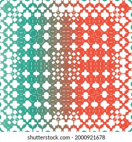 Mexican ornamental talavera ceramic. Original design. Vector seamless pattern illustration. Red vintage backdrop for wallpaper, web background, towels, print, surface texture, pillows.