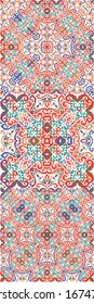 Cerámica de talavera ornamental mexicana. Conjunto de patrones sin fisuras vectoriales. Diseño de cocina. Fondo rojo vintage para papel pintado, fondo web, toallas, impresión, textura superficial, almohadas.