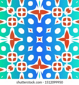 Mexican ornamental talavera ceramic. Stylish design. Vector seamless pattern concept. Red vintage backdrop for wallpaper, web background, towels, print, surface texture, pillows.