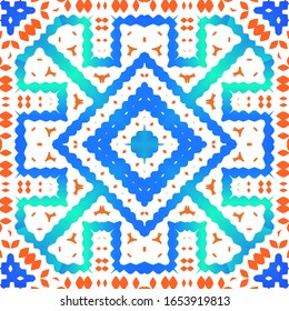 Mexican ornamental talavera ceramic. Stylish design. Vector seamless pattern theme. Red vintage backdrop for wallpaper, web background, towels, print, surface texture, pillows.