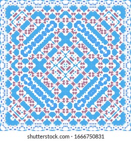 Mexican ornamental talavera ceramic. Stylish design. Vector seamless pattern theme. Red vintage backdrop for wallpaper, web background, towels, print, surface texture, pillows.