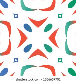 Mexican ornamental talavera ceramic. Vector seamless pattern flyer. Minimal design. Red vintage backdrop for wallpaper, web background, towels, print, surface texture, pillows.