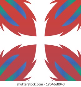 Mexikanische Ziertalavera-Keramik. Vektornahtloses Musterplakat. Stilvolles Design. Rote Vintage-Hintergrund für Tapeten, Web-Hintergrund, Handtücher, Druck, Oberflächenstruktur, Kissen.