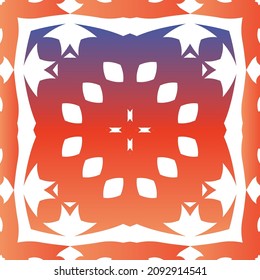 Cerámica de talavera ornamental mexicana. Afiche de patrones sin fisuras del vector. Diseño mínimo. Fondo rojo vintage para papel pintado, fondo web, toallas, impresión, textura superficial, almohadas.