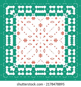 Mexikanische Ziertalavera-Keramik. Vektornahtloser Musterrahmen. Das Badezimmer ist sehr schön. Rote Vintage-Hintergrund für Tapeten, Web-Hintergrund, Handtücher, Druck, Oberflächenstruktur, Kissen.