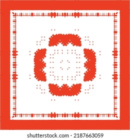 Cerámica de talavera ornamental mexicana. Marco de patrón sin fisuras del vector. El diseño del cuarto de baño. Fondo rojo vintage para papel pintado, fondo web, toallas, impresión, textura superficial, almohadas.